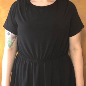 SHEIN open back peplum shirt with lace